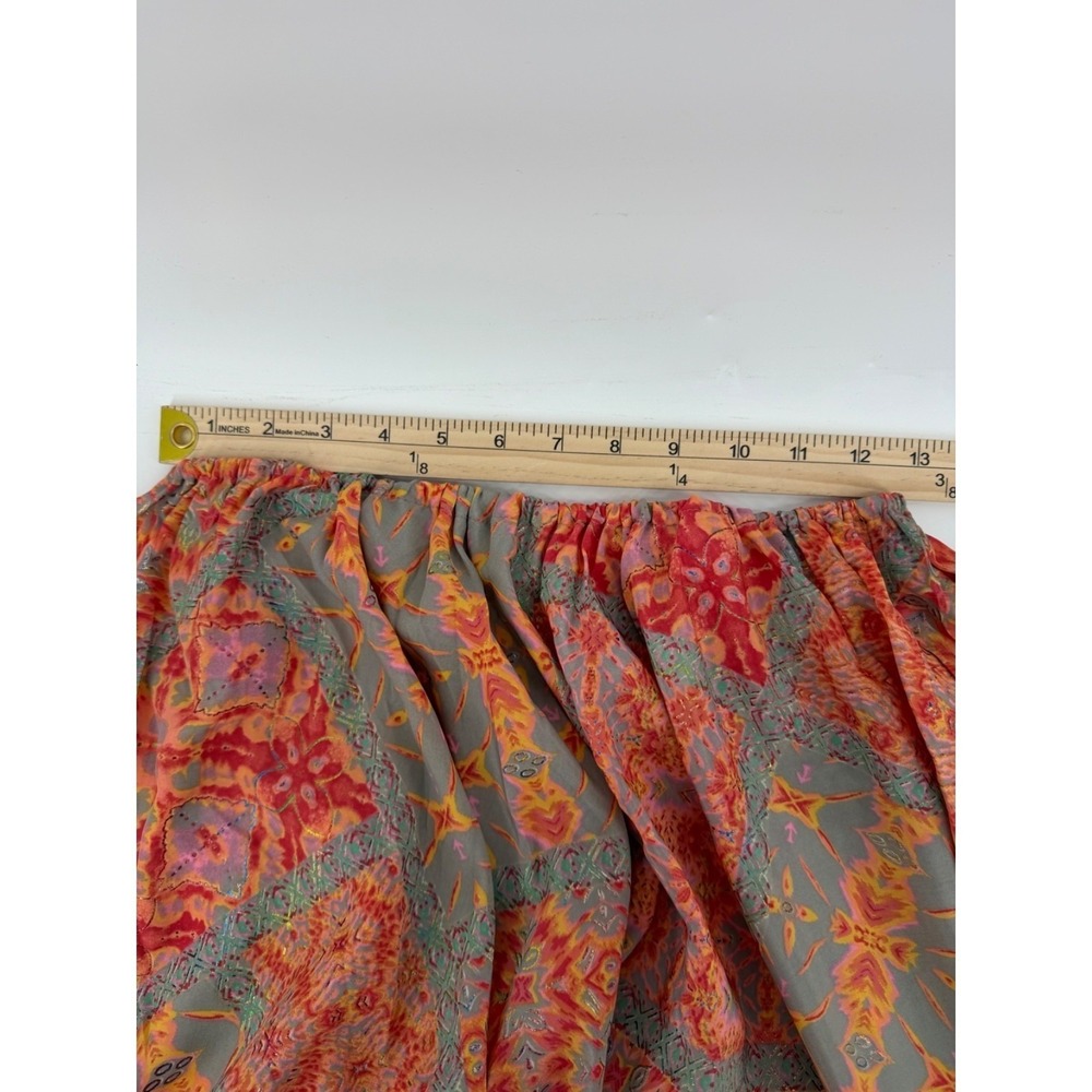 Mooi Endless Possibilities Boho Maxi Silk Blend Dress Tassel Tie Straps S/M NWT - Picture 11 of 11
